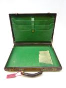 Vintage Gucci leather attache case with green leather,