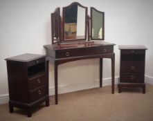 Stag mahogany dressing table, single drawer, square tapering supports (W92cm, H72cm,