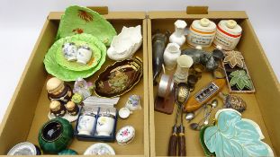 Royal Doulton 'Miniature Street Vendors' figure, Carlton ware ceramics, soapstone model of a Hippo,