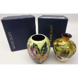Moorcroft limited edition vase decorated with flowers by D. J. Hancock, dated 13.11.