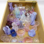 Collection of Caithness glass vases and dishes,