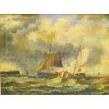 Boats Coming into Shore, early 20th century oil on canvas unsigned 29.5cm x 39.