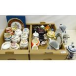 Collection of ceramic ginger jars including Masons and Sadler and other decorative ceramics