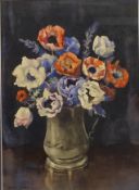 Still Life of Flowers in a Pewter Mug, watercolour signed by Dorcie Sykes (British 1908-1998) 37.