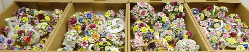 Large quantity of ceramic flower baskets including Royal Doulton, Coalport,