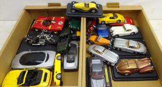 Collection of twenty large scale die-cast models by Burago, Maisto,