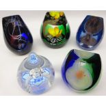 Five Caithness limited edition paperweights comprising Disney 'Mirror Mirror on the Wall', 'Aloha',