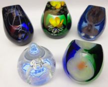 Five Caithness limited edition paperweights comprising Disney 'Mirror Mirror on the Wall', 'Aloha',