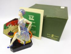 Kevin Francis limited edition ceramic figure 'Tea with Clarice Cliff', modelled by Andy Moss,