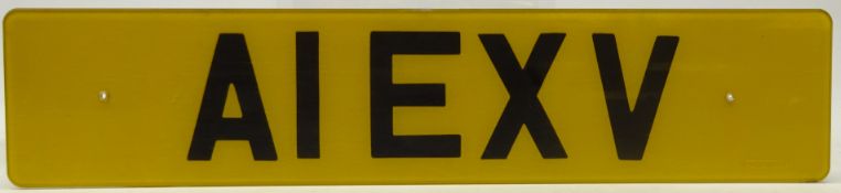 Cherished registration number A1 EXV, with rear plate and retention certificate