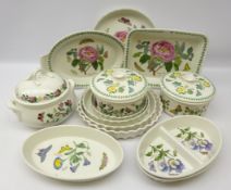 Portmeirion 'Botanic Garden' oven ware including a set of four graduating quiche dishes,