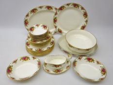 Royal Albert 'Old Country Roses' dinner service for eight settings Condition Report