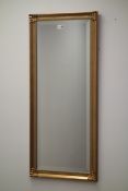 Rectangular gilt framed bevel edge mirror, W40cm,