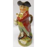 Early 19th century Staffordshire Toby Jug entitled 'Hearty Good Fellow' H30cm Condition