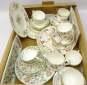 Minton teaware - five different patterns comprising ten pieces of 'Haddon Hall', 'Bellbrachen' (9),