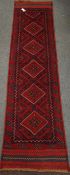 Meshwani red ground runner rug, 253cm x 63cm Condition Report <a href='//www.