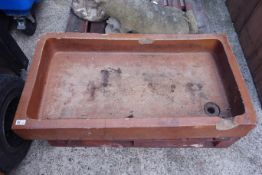 Salt glazed rectangular sink, W106cm,