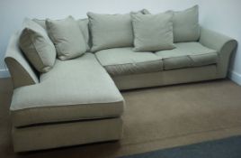 Collins & Hayes beige corner sofa, W282cm Condition Report <a href='//www.