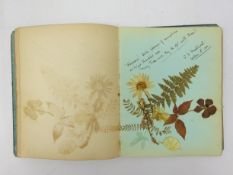 Victorian leather bound Album containing original drawings and watercolours incl.