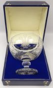 Stuart crystal cut glass chalice, H21cm, commemorating the Royal Wedding, 29th July 1981,