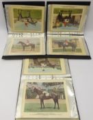 Three folders of Schweppes horse race winners calendar prints - Grand National 1959-1966 Flat 1958