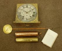 Late 18th century month clock movement by 'James Berry, Pontefract',