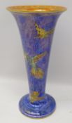 Wedgwood Fairyland Lustre trumpet shaped vase decorated with flying Hummingbirds by Daisy