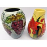 Moorcroft vase decorated in the Grapevine pattern, dated 2006,