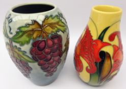 Moorcroft vase decorated in the Grapevine pattern, dated 2006,