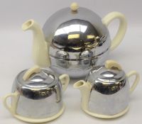 Celtic Beehive three piece tea service with chrome covers (3) Condition Report