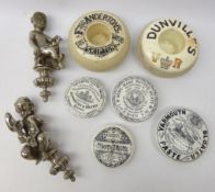 Group of 19th century pot lids,