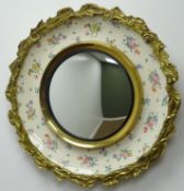 Wilkinson 'by Clarice Cliff', ceramic and metal bound circular mirror,