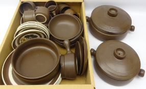 Denby Mayflower dinnerware comprising five dinner plates, five side plates, five tea plates,
