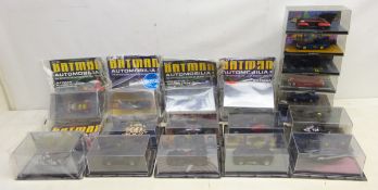 Nineteen Batman model vehicles from the 'Batman Automobilia' collection,