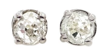 Pair of gold old cut diamond stud earrings Condition Report <a href='//www.
