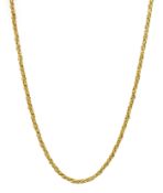 17ct gold Middle Eastern rope chain necklace, stamped 708 Condition Report 8.