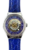 Swatch Tresor Magique special edition automatic platinum cased wristwatch no 07986,