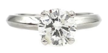 Platinum diamond solitaire ring approx 1.