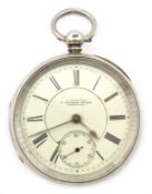 Victorian silver key wound pocket watch by C Winter 2 Anchor Weind Preston no 11327,