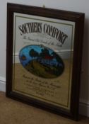 Southern Comfort advertising mirror decorated with a paddleboat scene,