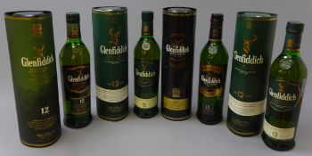 Glenfiddich Special Reserve Single Malt Scotch Whisky and three bottles of Glenfiddich Signature