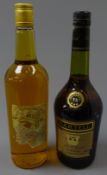 Martell VS three Star Cognac, 68cl 40%vol, Bell's Scotch Whisky, no front label,