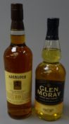 Aberlour Highland Single Malt Scotch Whisky, 10 years old in and Glen Moray Single Malt Whisky,