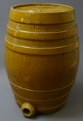 Stoneware glazed four Gallon barrel impressed 'Grosvenor, Glasgow,