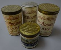Four unopened 1940's tins of tobacco comprising three half pound Ogden's St.