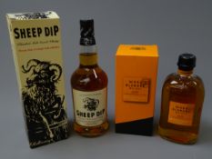 Sheep Dip Blended Malt Scotch Whisky, in older style bottle and Nikka Blended Whisky,