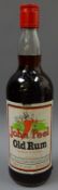 John Peel Old Rum, bottled by Lambert, Parker & Gaines of Hull, 262/3 floz, 70% proof, 40% alc/vol,