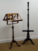 Georgian style mahogany music stand and an artists easel (2)