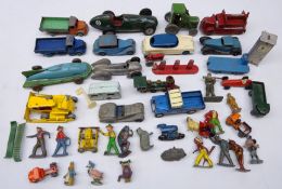 Collection of Dinky, Corgi, Matchbox and other diecast vehicles including Benbros Qualitoys Tractor,