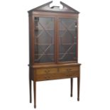 Early 20th century Georgian style bookcase on stand,